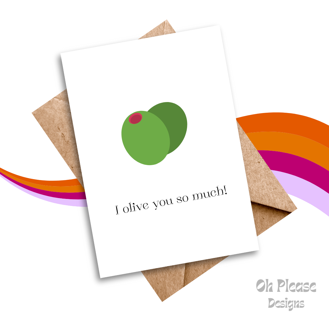 Olive You - Greeting Card
