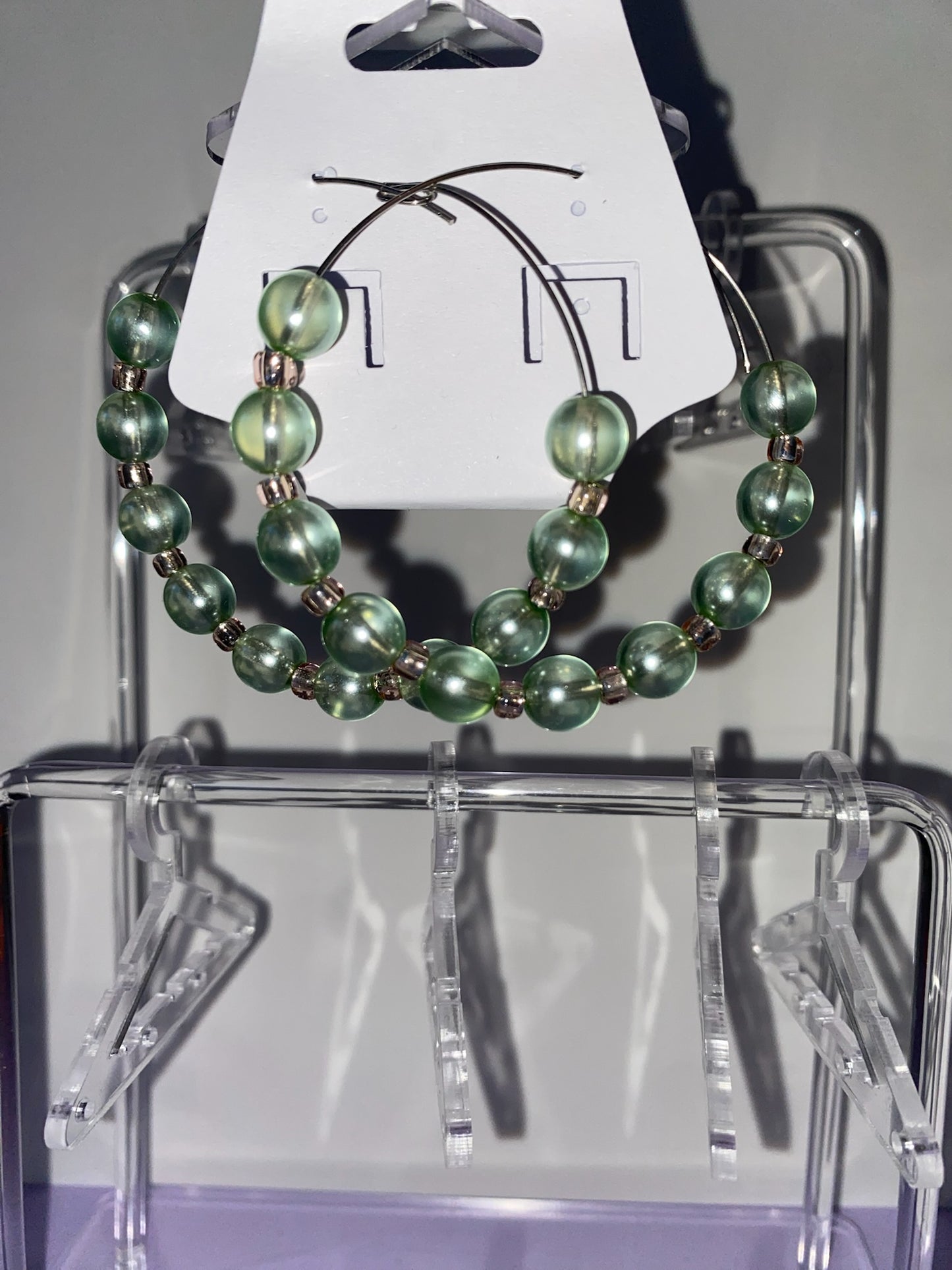 Aqua Hoops - Earrings