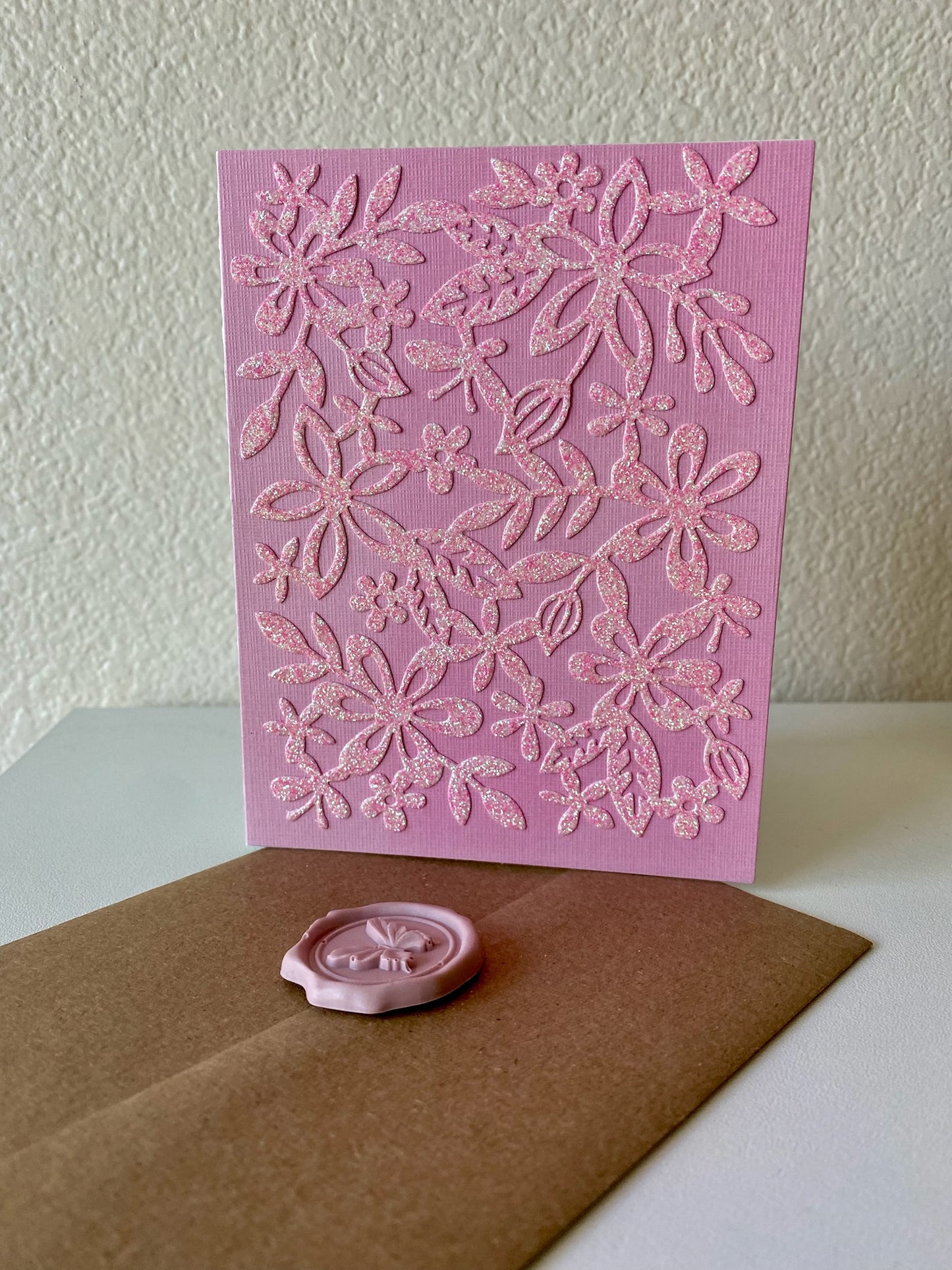 Floral Die Cut Design - Greeting Card - A4