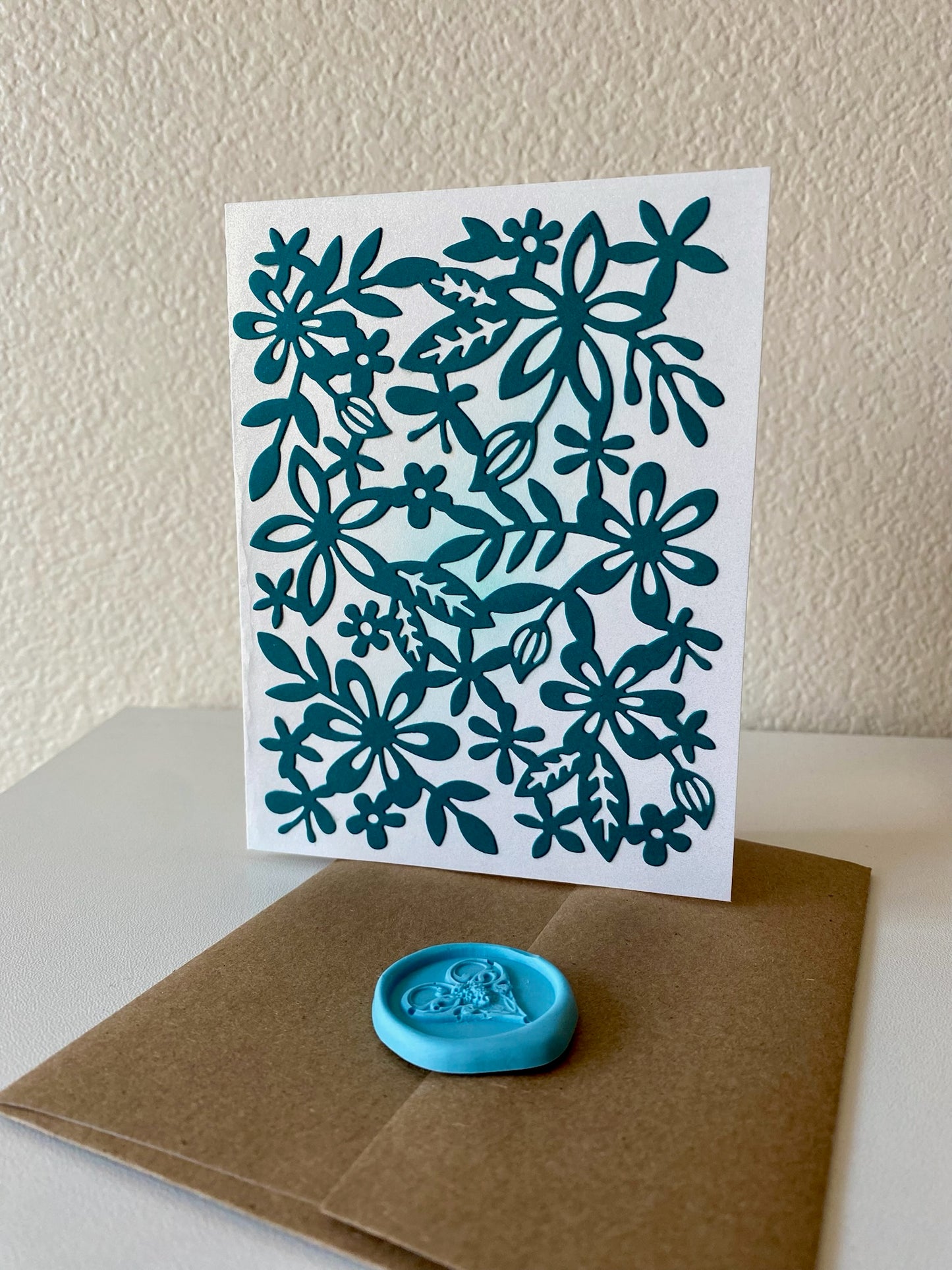 Floral Die Cut Design - Greeting Card - A4