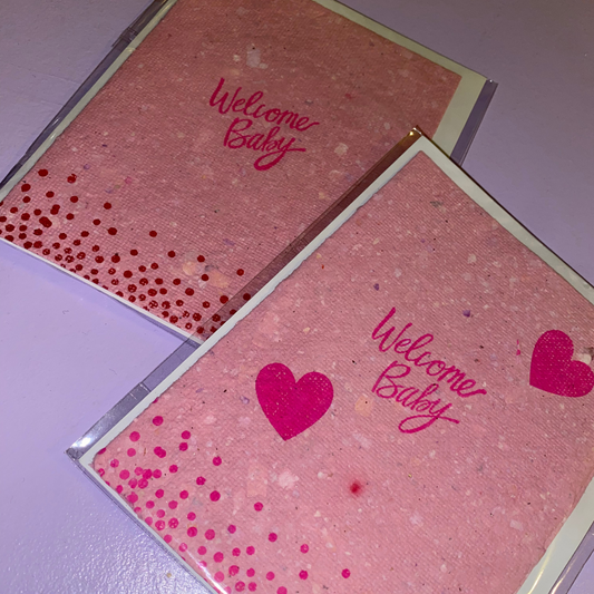 Welcome Baby - Pink Greeting Card